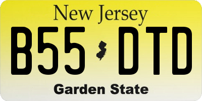 NJ license plate B55DTD
