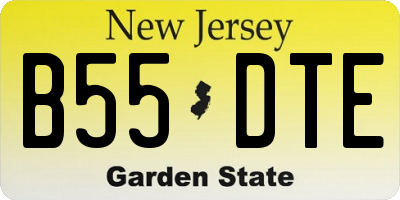 NJ license plate B55DTE