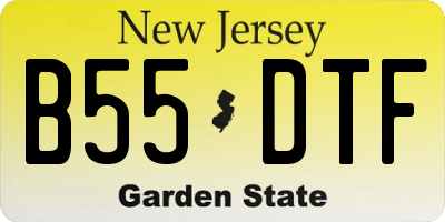 NJ license plate B55DTF