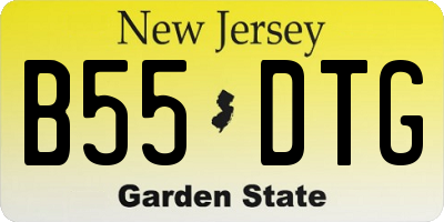 NJ license plate B55DTG