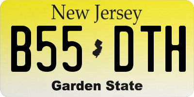 NJ license plate B55DTH