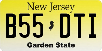NJ license plate B55DTI