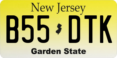 NJ license plate B55DTK