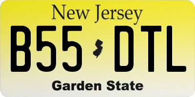 NJ license plate B55DTL