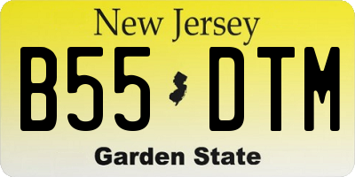 NJ license plate B55DTM