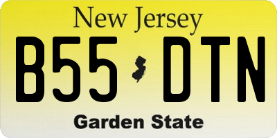 NJ license plate B55DTN