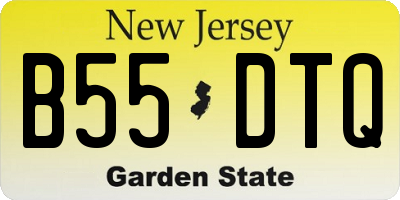 NJ license plate B55DTQ