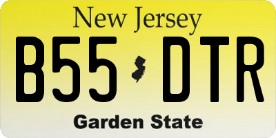 NJ license plate B55DTR