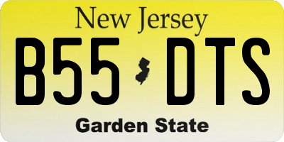 NJ license plate B55DTS