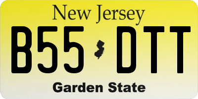 NJ license plate B55DTT
