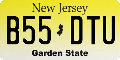 NJ license plate B55DTU