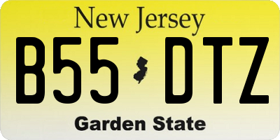 NJ license plate B55DTZ