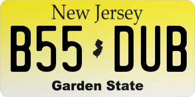 NJ license plate B55DUB
