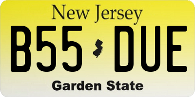 NJ license plate B55DUE