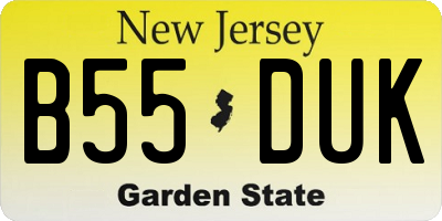 NJ license plate B55DUK