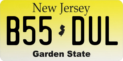 NJ license plate B55DUL