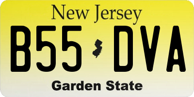 NJ license plate B55DVA