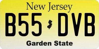 NJ license plate B55DVB