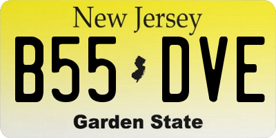 NJ license plate B55DVE
