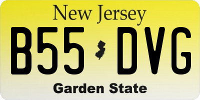 NJ license plate B55DVG