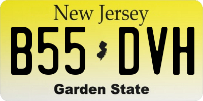 NJ license plate B55DVH
