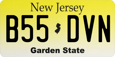 NJ license plate B55DVN