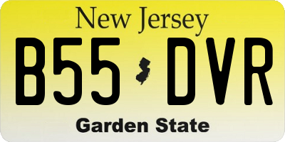 NJ license plate B55DVR