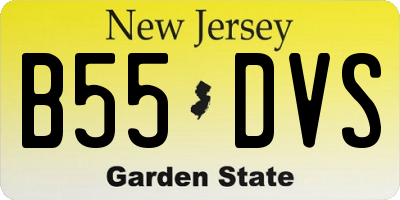 NJ license plate B55DVS