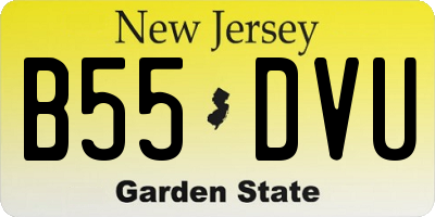 NJ license plate B55DVU