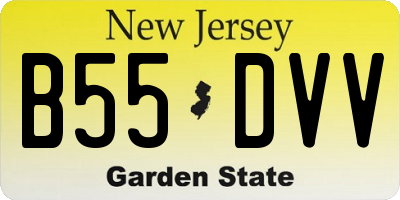 NJ license plate B55DVV