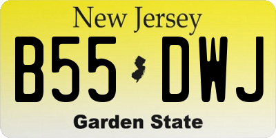NJ license plate B55DWJ