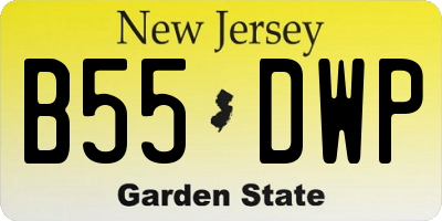 NJ license plate B55DWP