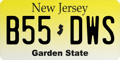 NJ license plate B55DWS