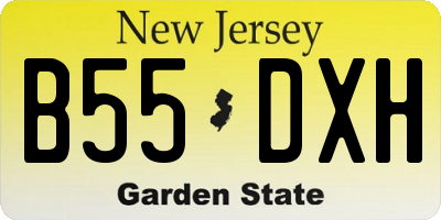 NJ license plate B55DXH