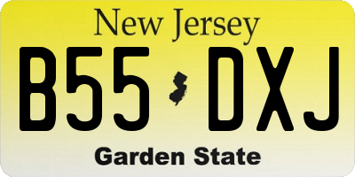 NJ license plate B55DXJ