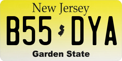 NJ license plate B55DYA