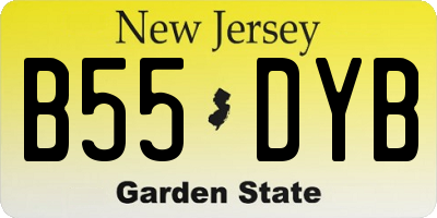 NJ license plate B55DYB