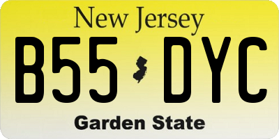NJ license plate B55DYC