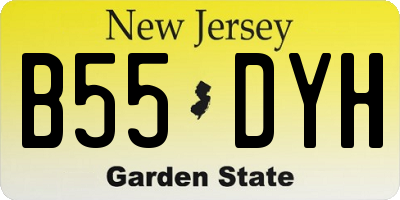 NJ license plate B55DYH