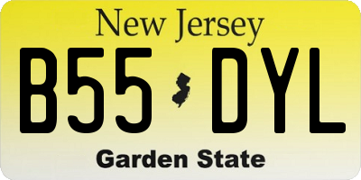 NJ license plate B55DYL