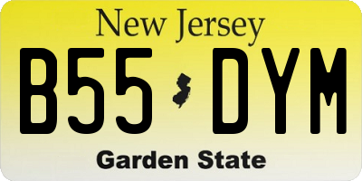 NJ license plate B55DYM