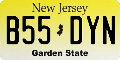 NJ license plate B55DYN
