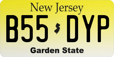 NJ license plate B55DYP