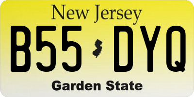 NJ license plate B55DYQ