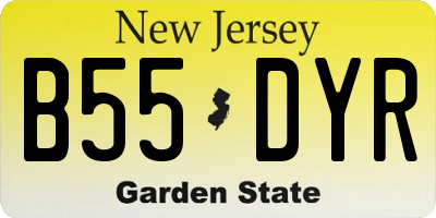 NJ license plate B55DYR