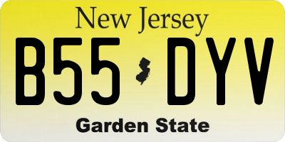 NJ license plate B55DYV