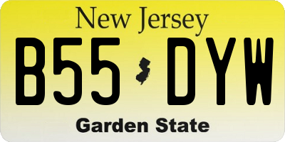 NJ license plate B55DYW
