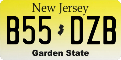 NJ license plate B55DZB