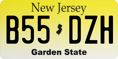 NJ license plate B55DZH