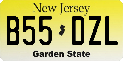 NJ license plate B55DZL